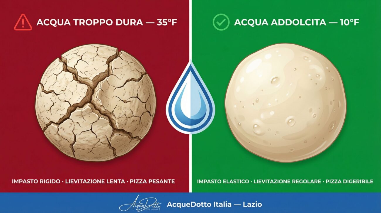 Acqua impasto pizza Lazio — addolcitore professionale per pizzeria AcqueDotto Italia