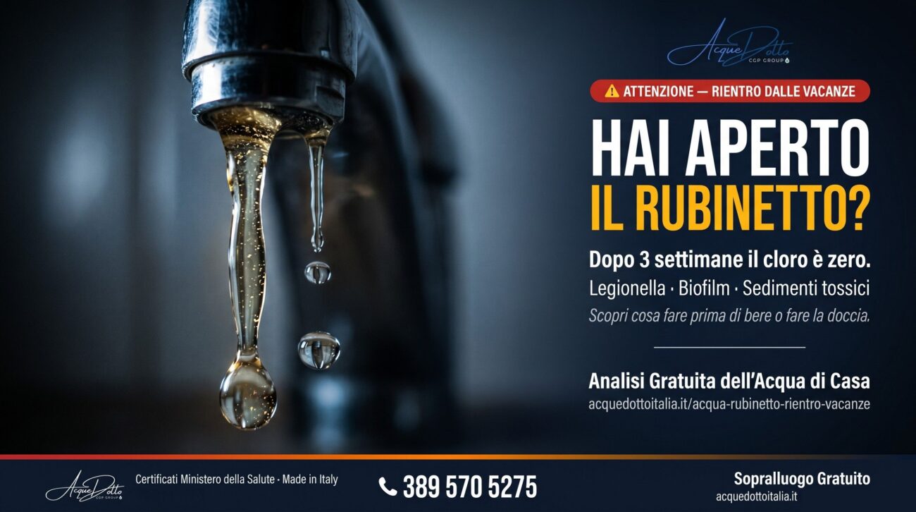 acqua rubinetto rientro vacanze