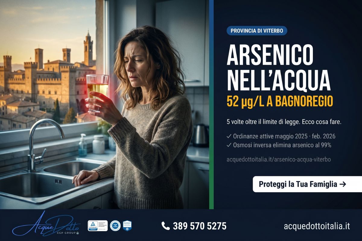 arsenico acqua viterbo