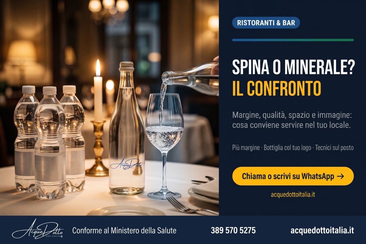 acqua alla spina o minerale ristorante