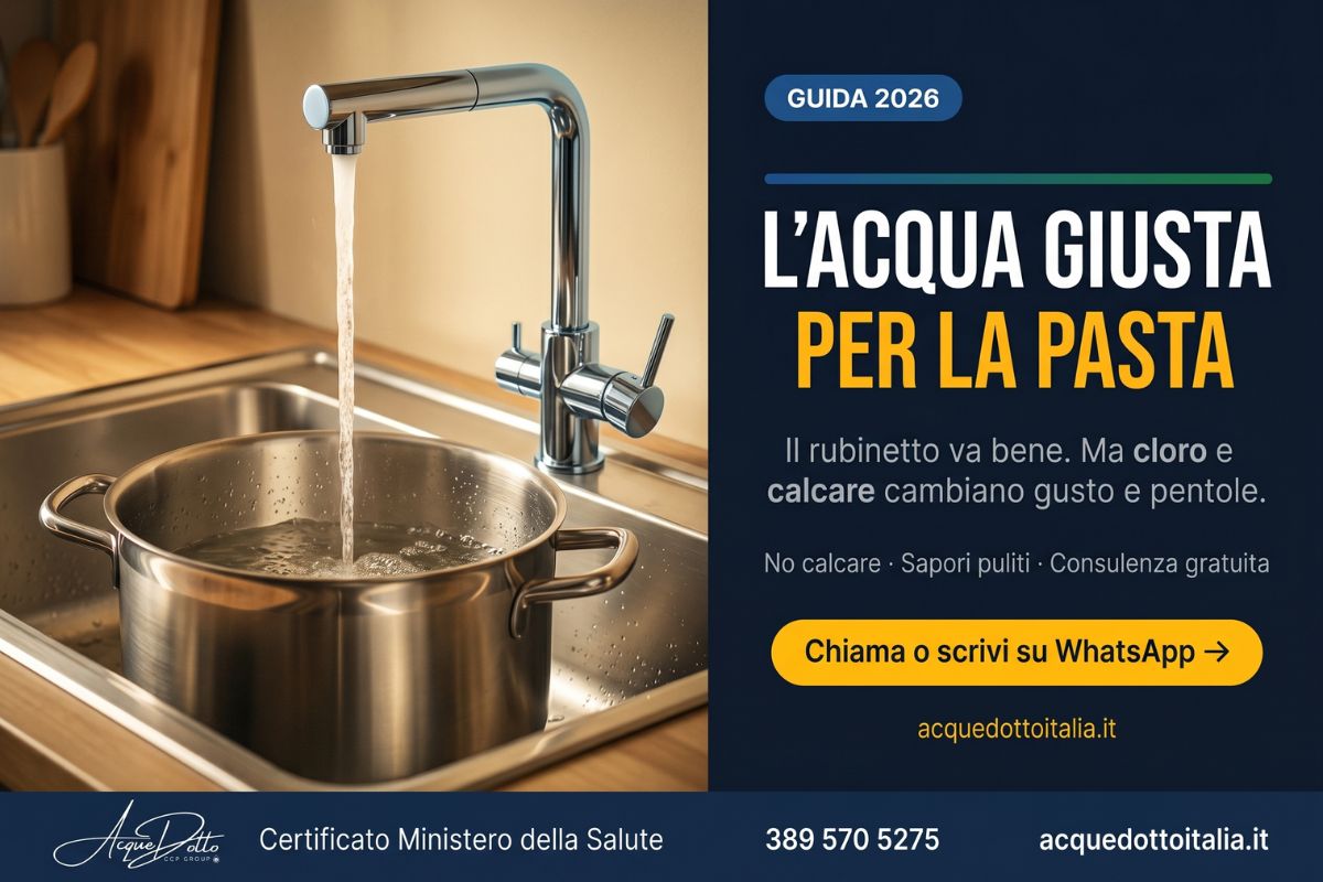 acqua per cuocere la pasta