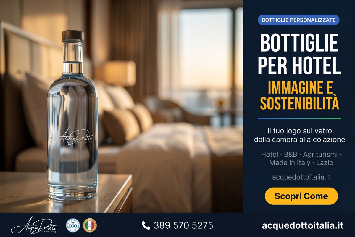 bottiglie personalizzate hotel