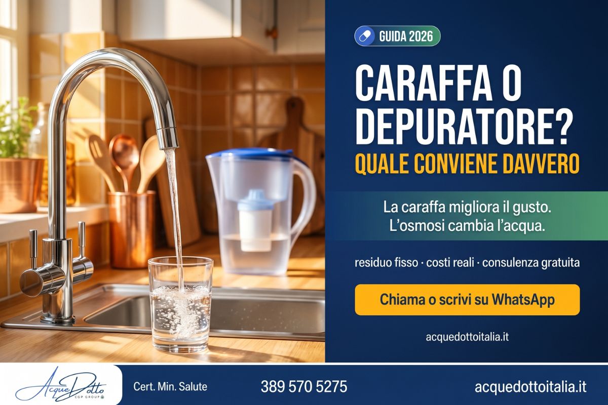 caraffa filtrante o depuratore