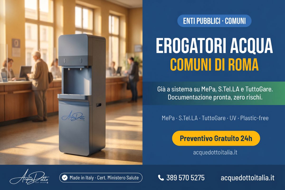 erogatori acqua comuni Roma