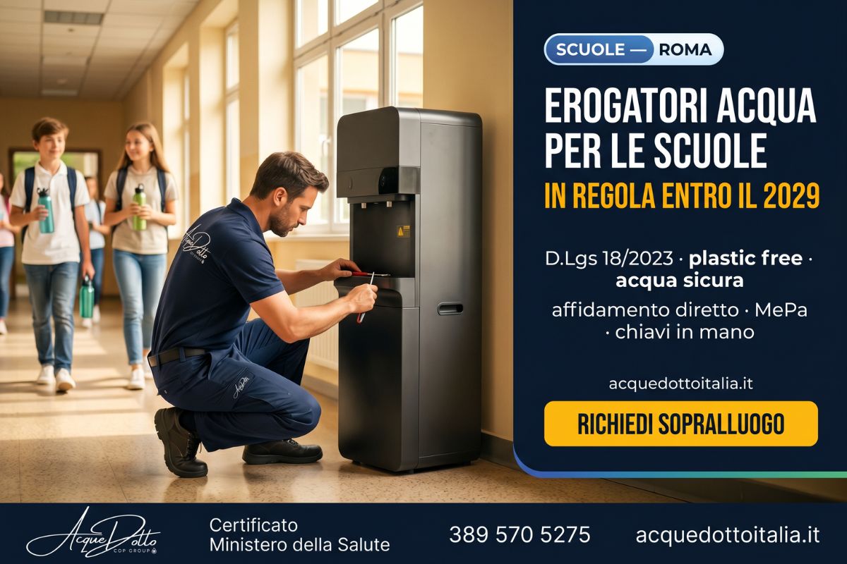 erogatori acqua scuole Roma