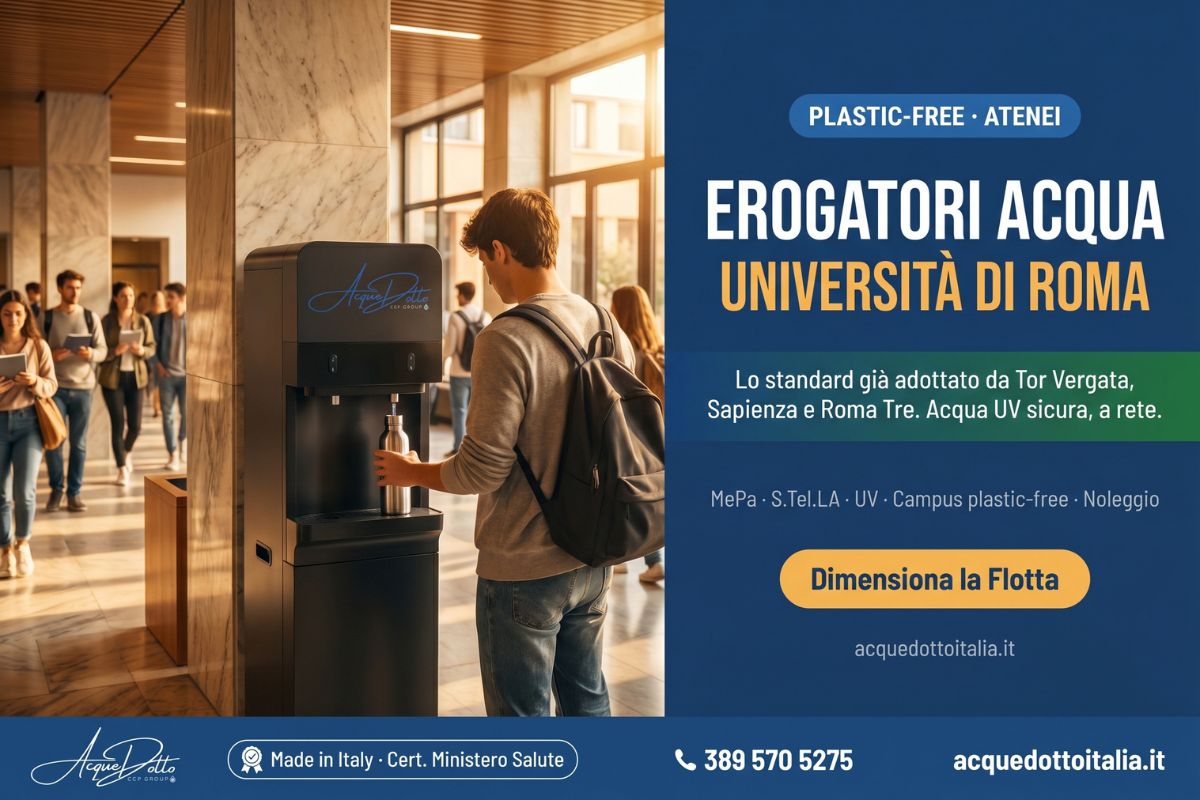 erogatori acqua università Roma