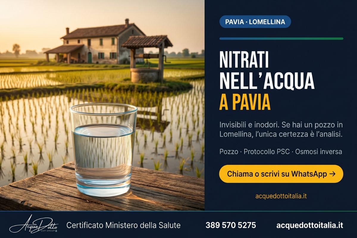 nitrati acqua Pavia