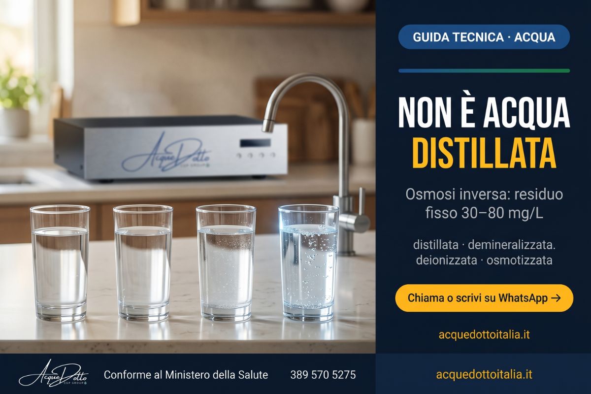 acqua distillata demineralizzata differenza