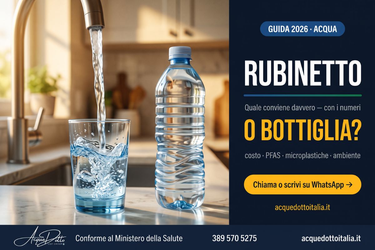 acqua rubinetto o bottiglia