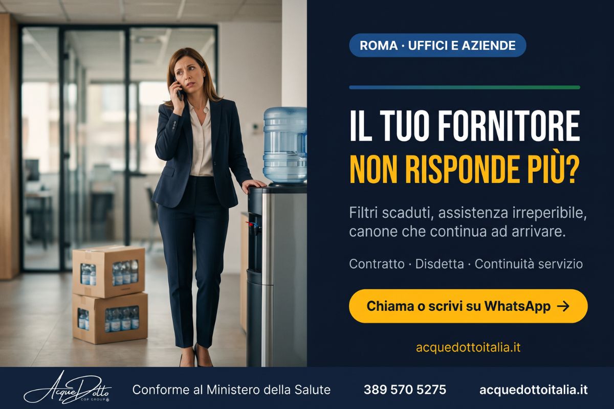 cambiare fornitore erogatori acqua Roma