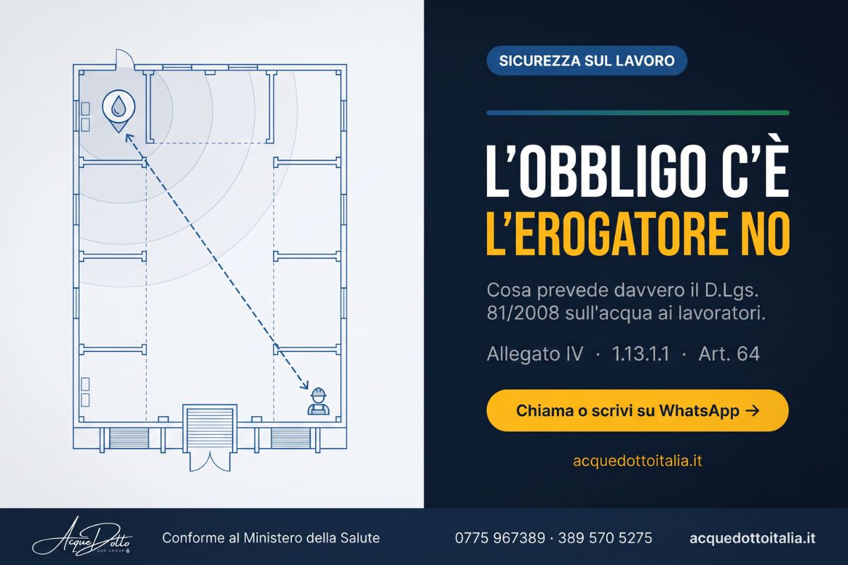 acqua potabile lavoratori obbligo