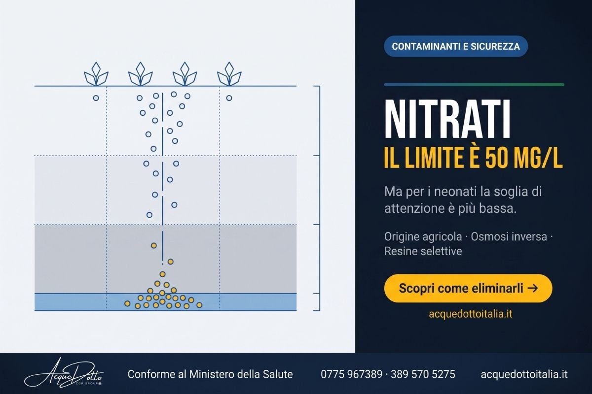 come eliminare i nitrati dall'acqua