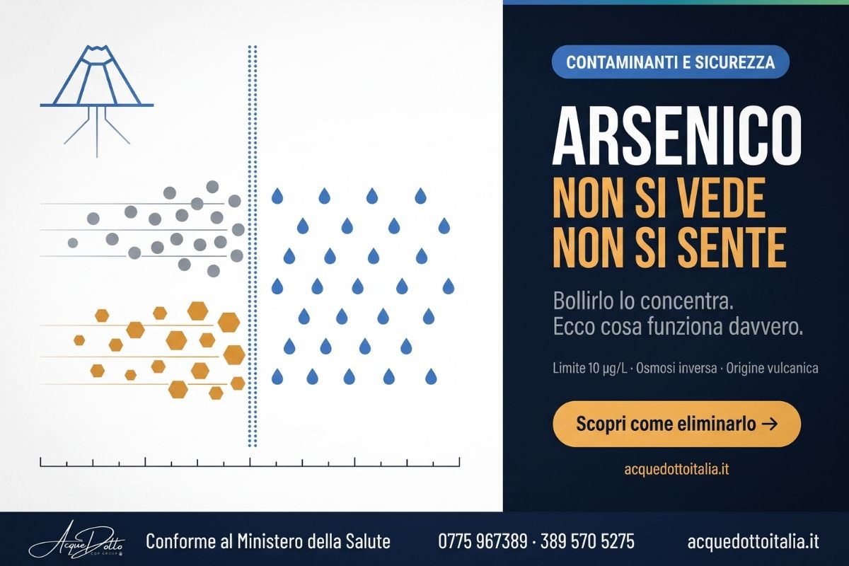 come eliminare l'arsenico dall'acqua