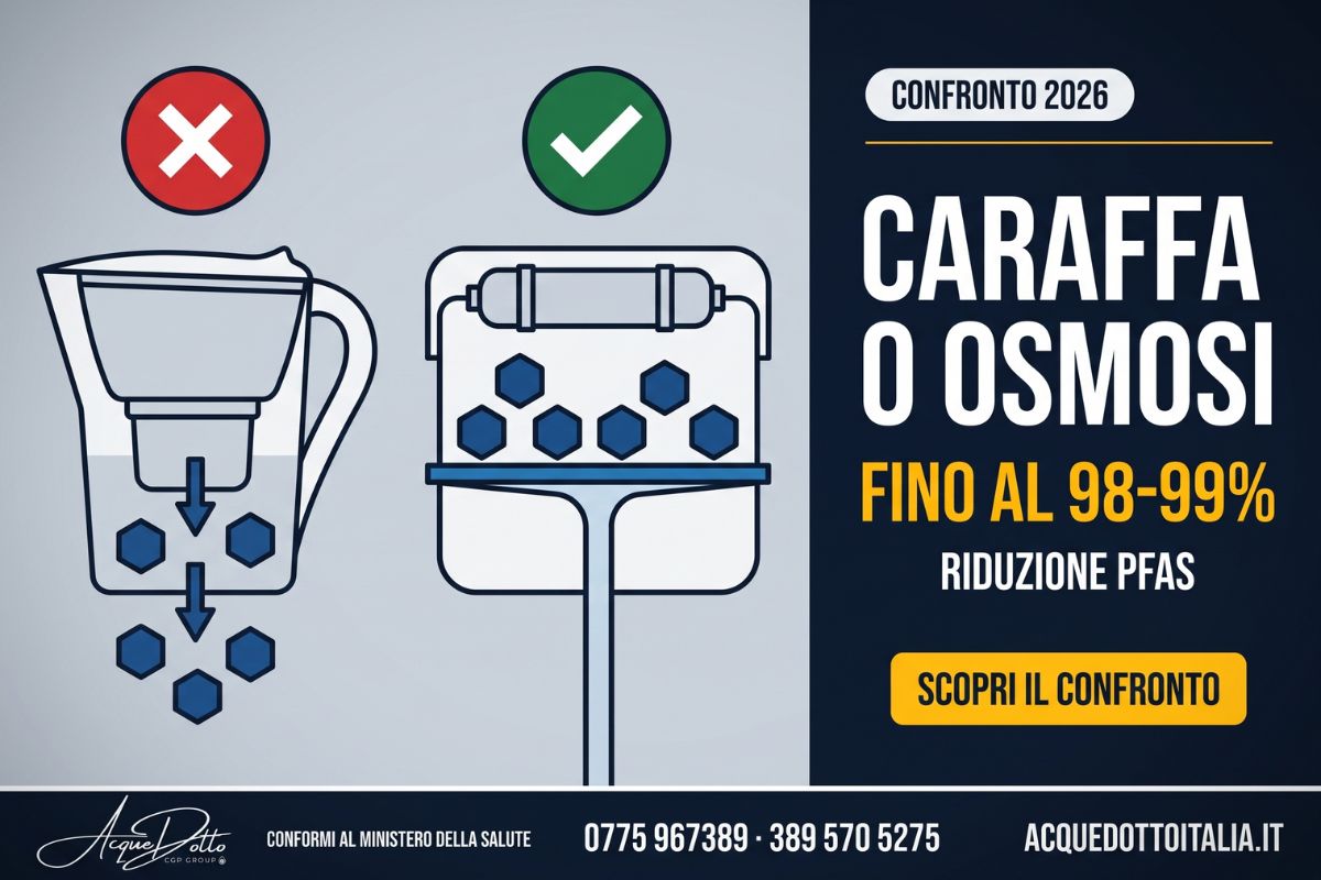 osmosi inversa vs caraffa filtrante PFAS